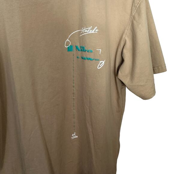 Nike Max 90 Standard T Shirt Tan Mens Size M 100% Cotton Soft Relaxed Fit Sports - Picture 7 of 10